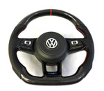 Load image into Gallery viewer, EZT Carbon Fiber-Perforated Steering Wheel (VW MK7/MK7.5)
