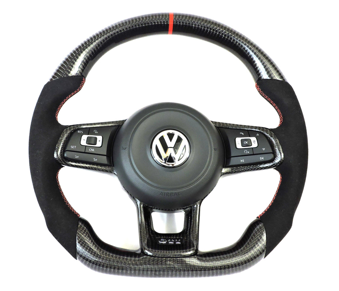 EZT Carbon Fiber-Alcantara Steering Wheel (VW MK7/MK7.5)