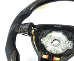 Load image into Gallery viewer, EZT Carbon Fiber-Perforated Steering Wheel (VW MK5)
