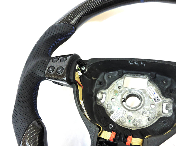 EZT Carbon Fiber-Perforated Steering Wheel (VW MK5)