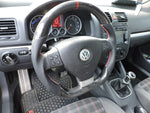 Load image into Gallery viewer, EZT Carbon Fiber-Perforated Steering Wheel (VW MK5)
