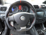 Load image into Gallery viewer, EZT Carbon Fiber-Perforated Steering Wheel (VW MK5)
