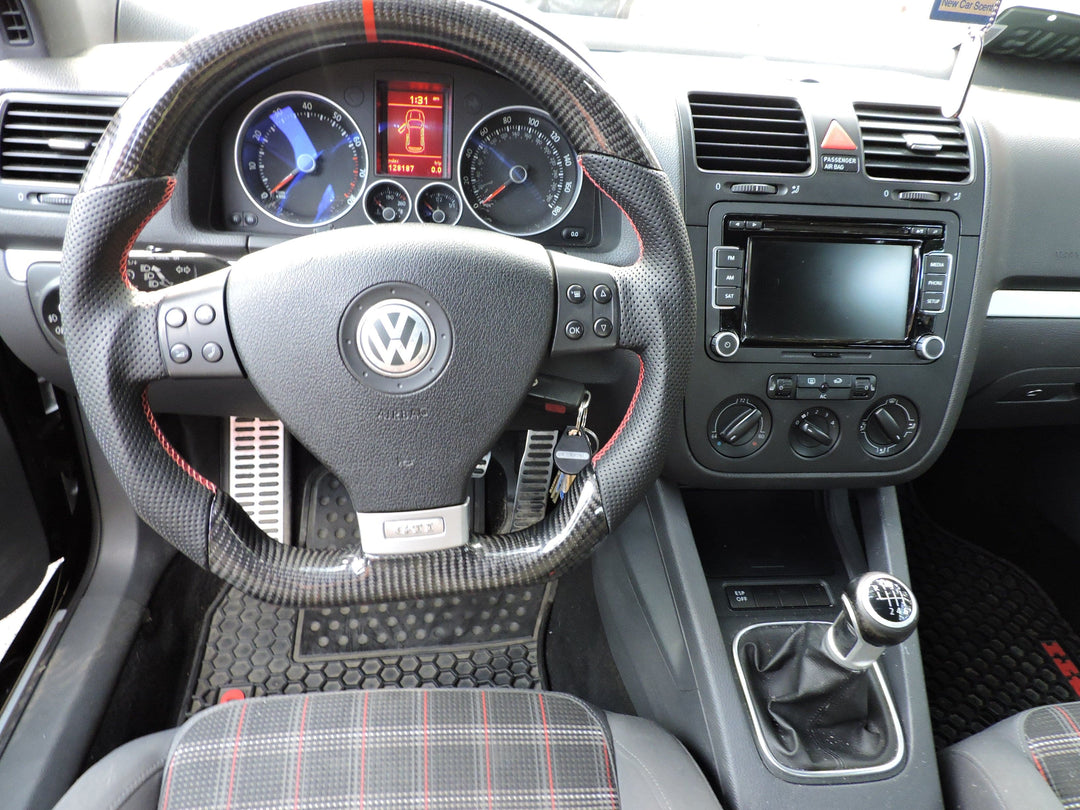 EZT Carbon Fiber-Perforated Steering Wheel (VW MK5)