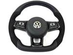 Load image into Gallery viewer, EZT Leather/Alcantara Custom Steering Wheel (VW MK7/MK7.5)
