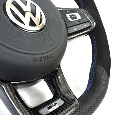 EZT Leather/Alcantara Custom Steering Wheel (VW MK7/MK7.5)