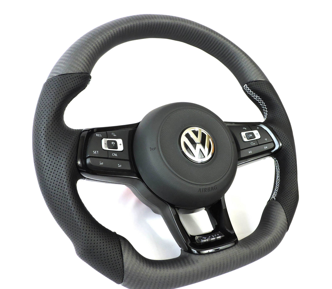 EZT Carbon Fiber-Perforated Steering Wheel (VW MK7/MK7.5)