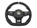 Load image into Gallery viewer, EZT Leather/Alcantara Custom Steering Wheel (VW MK7/MK7.5)
