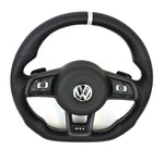 Load image into Gallery viewer, EZT Leather/Alcantara Custom Steering Wheel (VW MK7/MK7.5)
