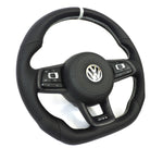 Load image into Gallery viewer, EZT Leather/Alcantara Custom Steering Wheel (VW MK7/MK7.5)
