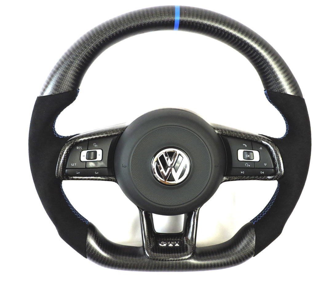 EZT Carbon Fiber-Alcantara Steering Wheel (VW MK7/MK7.5)