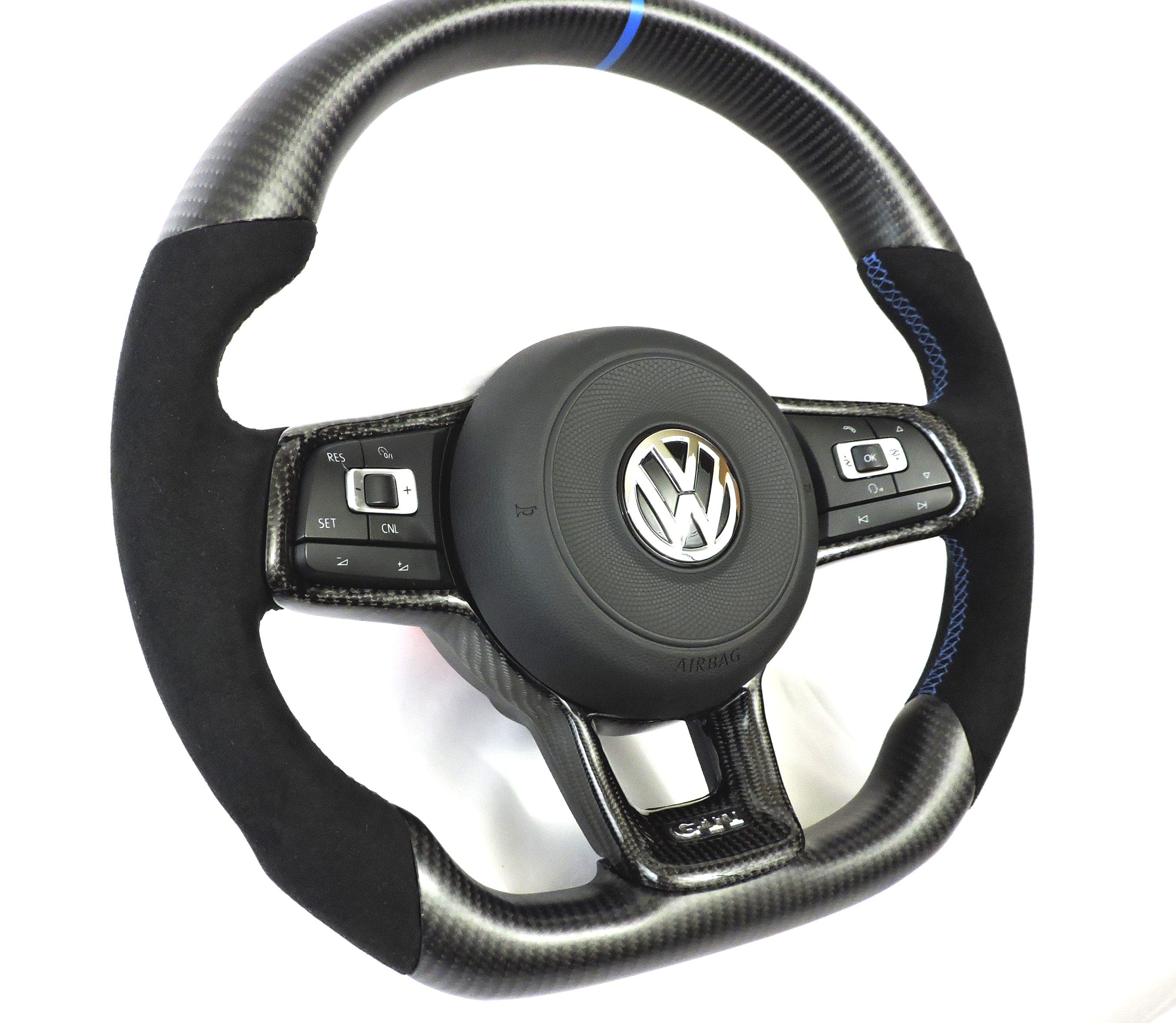 EZT Carbon Fiber-Alcantara Steering Wheel (VW MK7/MK7.5