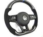 Load image into Gallery viewer, EZT Carbon Fiber-Alcantara Steering Wheel (VW MK7/MK7.5)
