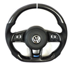 Load image into Gallery viewer, EZT Carbon Fiber-Perforated Steering Wheel (VW MK7/MK7.5)
