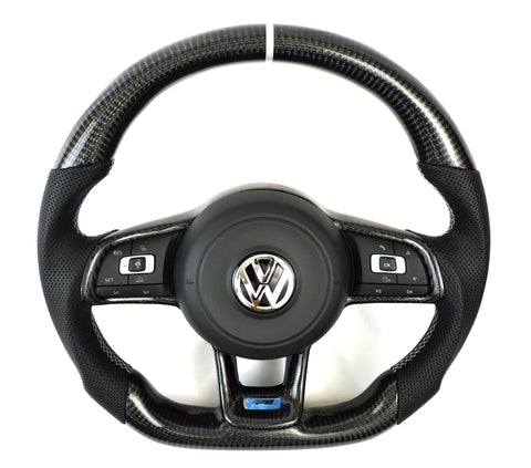 EZT Carbon Fiber-Perforated Steering Wheel (VW MK7/MK7.5)