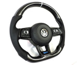 Load image into Gallery viewer, EZT Carbon Fiber-Perforated Steering Wheel (VW MK7/MK7.5)
