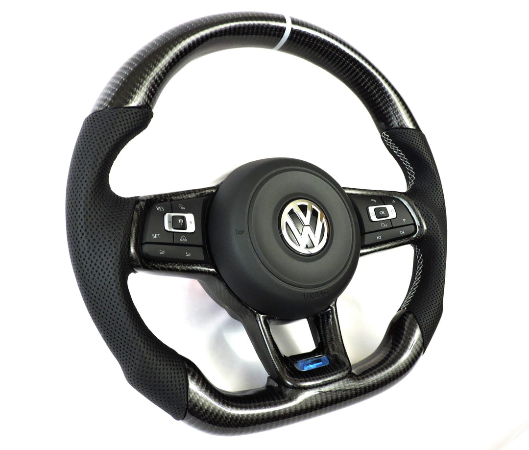 EZT Carbon Fiber-Perforated Steering Wheel (VW MK7/MK7.5)