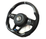 Load image into Gallery viewer, EZT Carbon Fiber-Perforated Steering Wheel (VW MK7/MK7.5)
