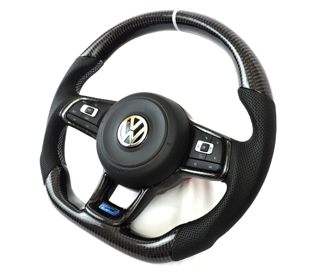 EZT Carbon Fiber-Perforated Steering Wheel (VW MK7/MK7.5)