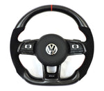 Load image into Gallery viewer, EZT Carbon Fiber-Alcantara Steering Wheel (VW MK7/MK7.5)
