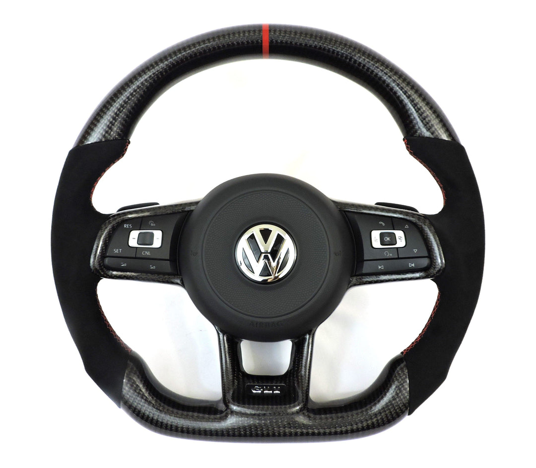 EZT Carbon Fiber-Alcantara Steering Wheel (VW MK7/MK7.5)