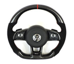 Load image into Gallery viewer, EZT Carbon Fiber-Alcantara Steering Wheel (VW MK7/MK7.5)
