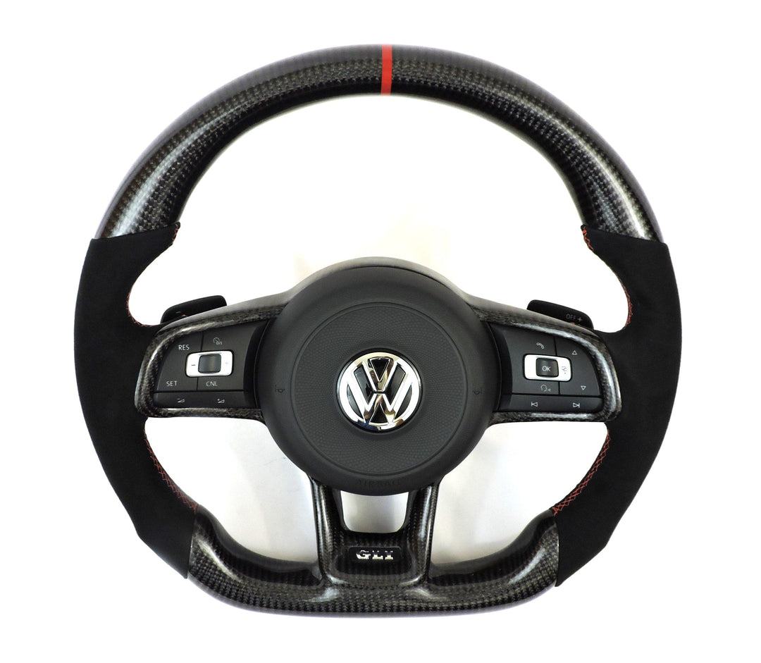 EZT Carbon Fiber-Alcantara Steering Wheel (VW MK7/MK7.5)