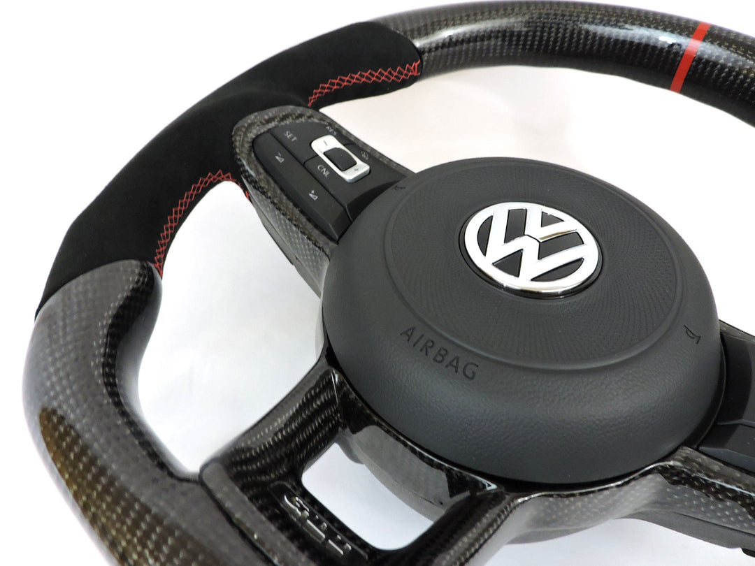 EZT Carbon Fiber-Alcantara Steering Wheel (VW MK7/MK7.5)