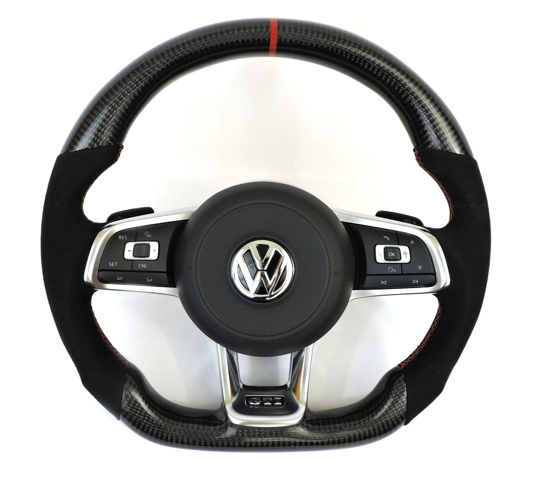 EZT Carbon Fiber-Alcantara Steering Wheel (VW MK7/MK7.5)