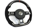 Load image into Gallery viewer, EZT Carbon Fiber-Alcantara Steering Wheel (VW MK7/MK7.5)
