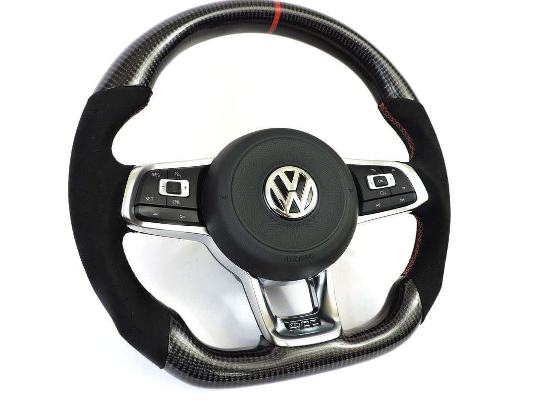 EZT Carbon Fiber-Alcantara Steering Wheel (VW MK7/MK7.5)