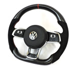 Load image into Gallery viewer, EZT Carbon Fiber-Alcantara Steering Wheel (VW MK7/MK7.5)
