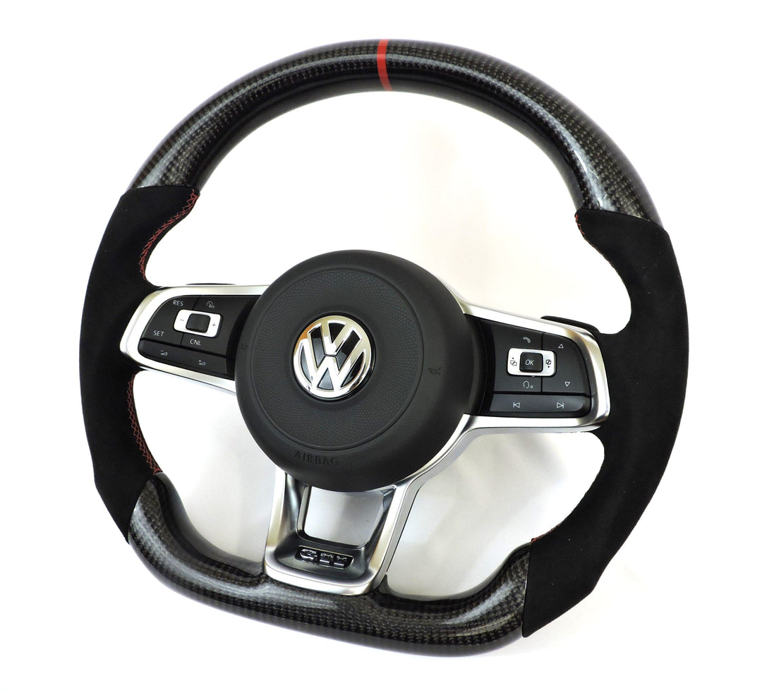 EZT Carbon Fiber-Alcantara Steering Wheel (VW MK7/MK7.5)