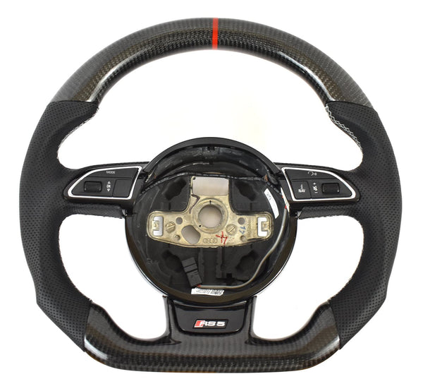 Audi B8.5 S4 S5 RS5 S6 S7 RS7 Carbon Fiber-Perforated Steering Wheel