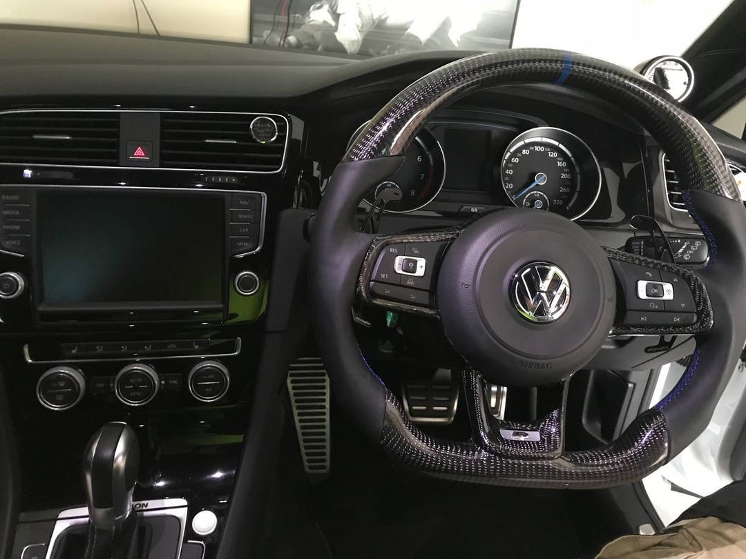 EZT Carbon Fiber-Napa Steering Wheel (VW MK7/MK7.5)