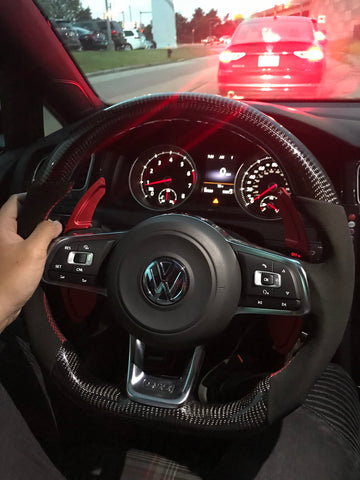 EZT Carbon Fiber-Alcantara Steering Wheel (VW MK7/MK7.5)
