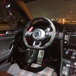 Load image into Gallery viewer, EZT Carbon Fiber-Alcantara Steering Wheel (VW MK7/MK7.5)
