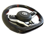 Load image into Gallery viewer, EZT Carbon Fiber-Perforated Steering Wheel (VW MK7/MK7.5)
