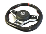 Load image into Gallery viewer, EZT Carbon Fiber-Perforated Steering Wheel (VW MK7/MK7.5)
