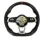 Load image into Gallery viewer, EZT Carbon Fiber-Perforated Steering Wheel (VW MK7/MK7.5)
