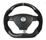 Load image into Gallery viewer, EZT Carbon Fiber-Alcantara Steering Wheel (VW MK5)
