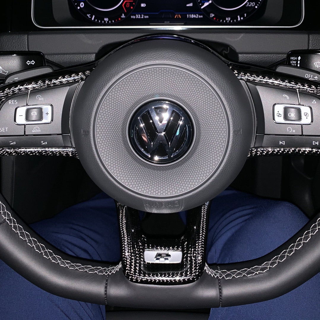 MK7 Carbon Fiber Steering Wheel Trim Ring (MK7 GTI/Golf R/GLI)