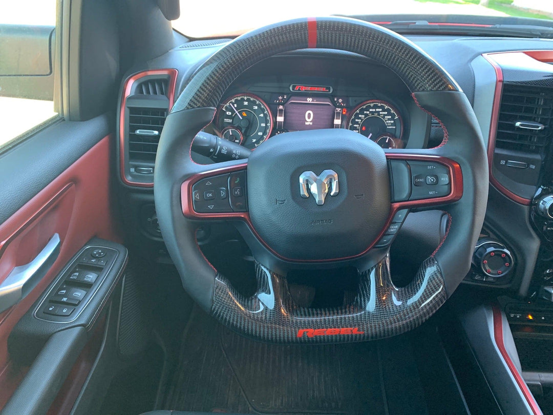 Dodge Ram 2019+ Carbon Edition Steering Wheel