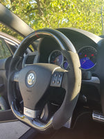 Load image into Gallery viewer, EZT Carbon Fiber-Alcantara Steering Wheel (VW MK5)
