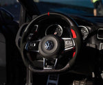 Load image into Gallery viewer, EZT Carbon Fiber-Alcantara Steering Wheel (VW MK7/MK7.5)
