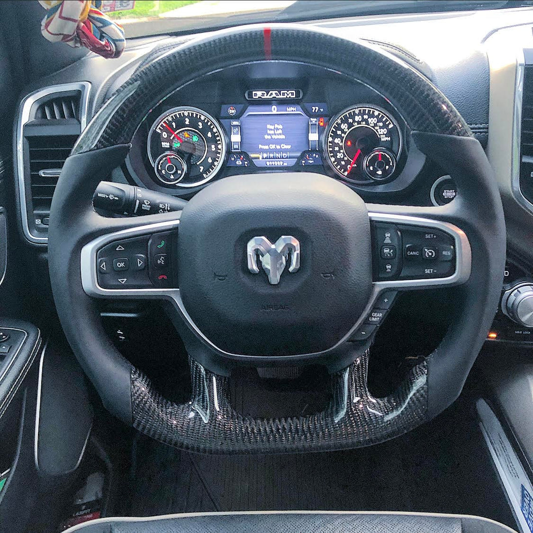 Dodge Ram 2019+ Carbon Edition Steering Wheel