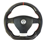 Load image into Gallery viewer, EZT Carbon Fiber-Perforated Steering Wheel (VW MK5)
