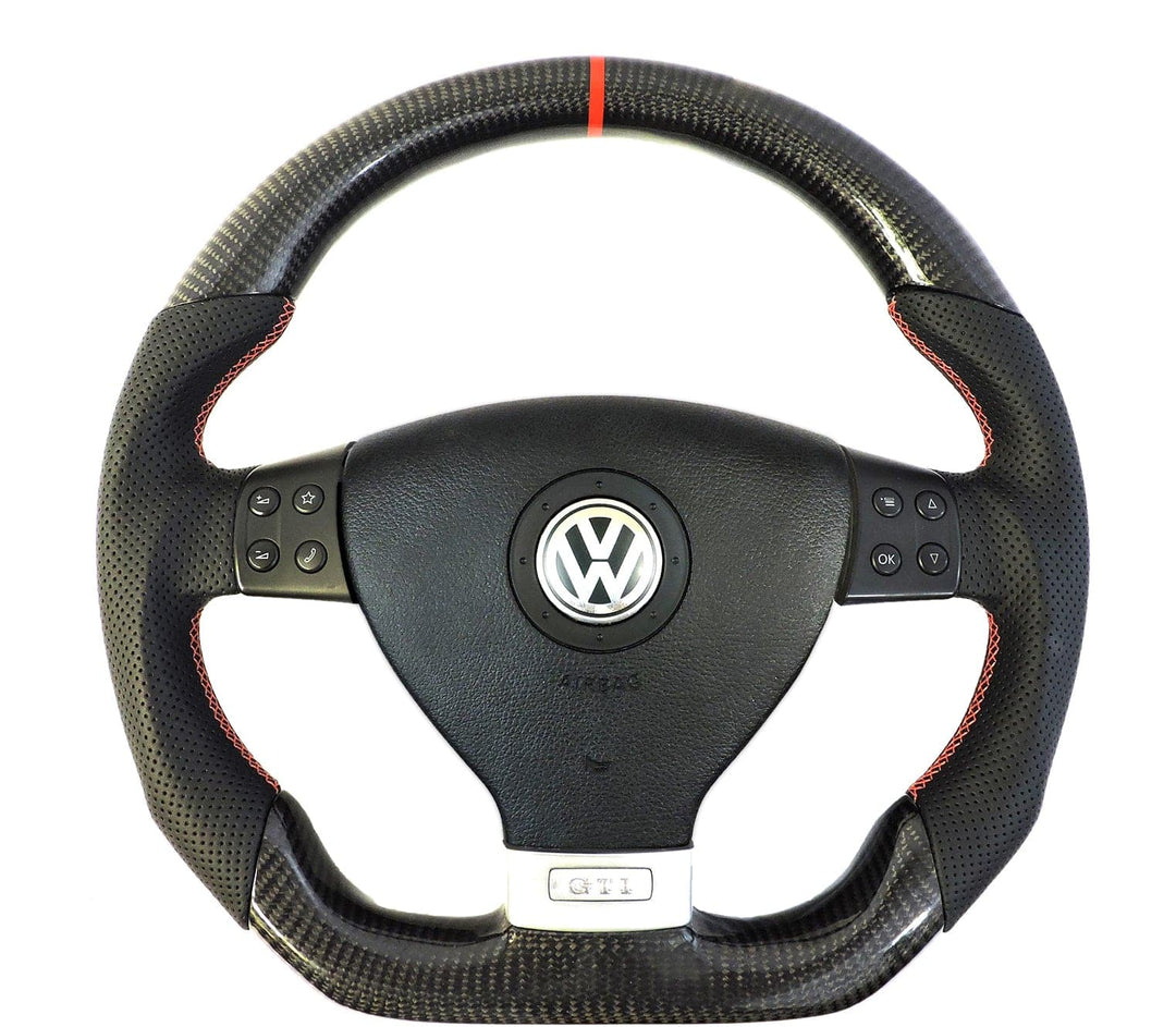 EZT Carbon Fiber-Perforated Steering Wheel (VW MK5)